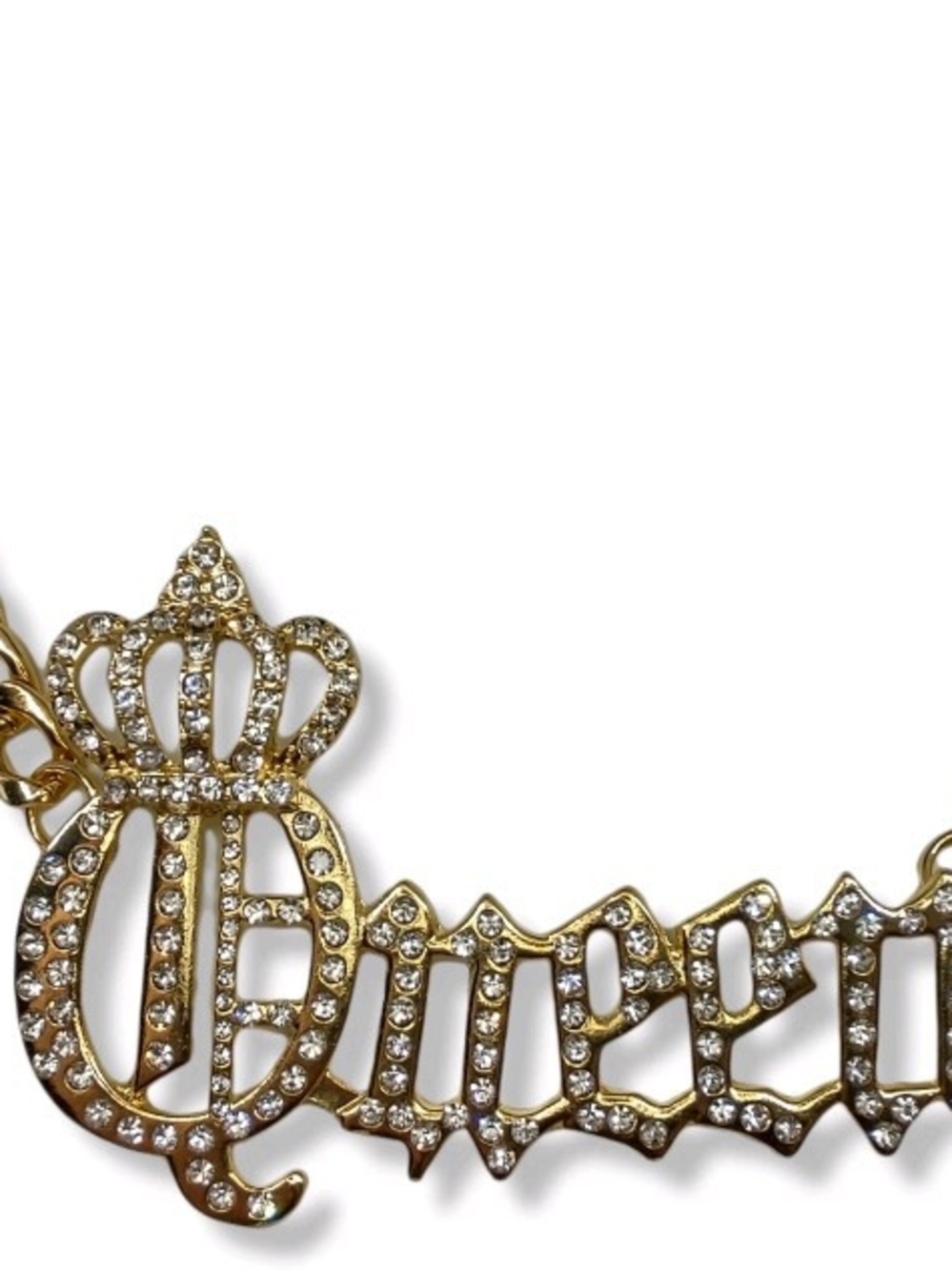 QUEEN RHINESTONE NECKLACE & STUDS SET